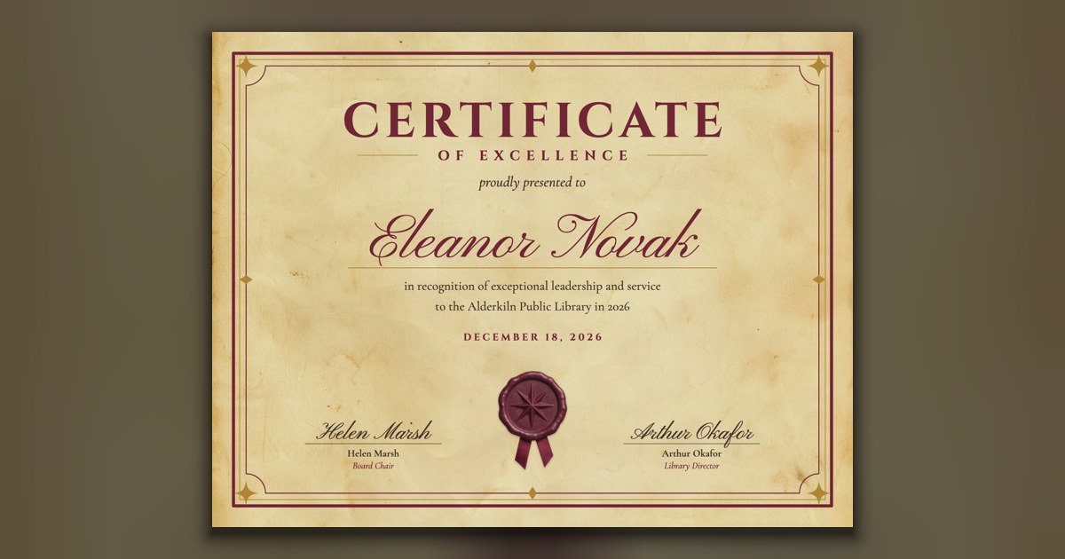 Certificate of excellence: Free Editable Template | BudgetPixel