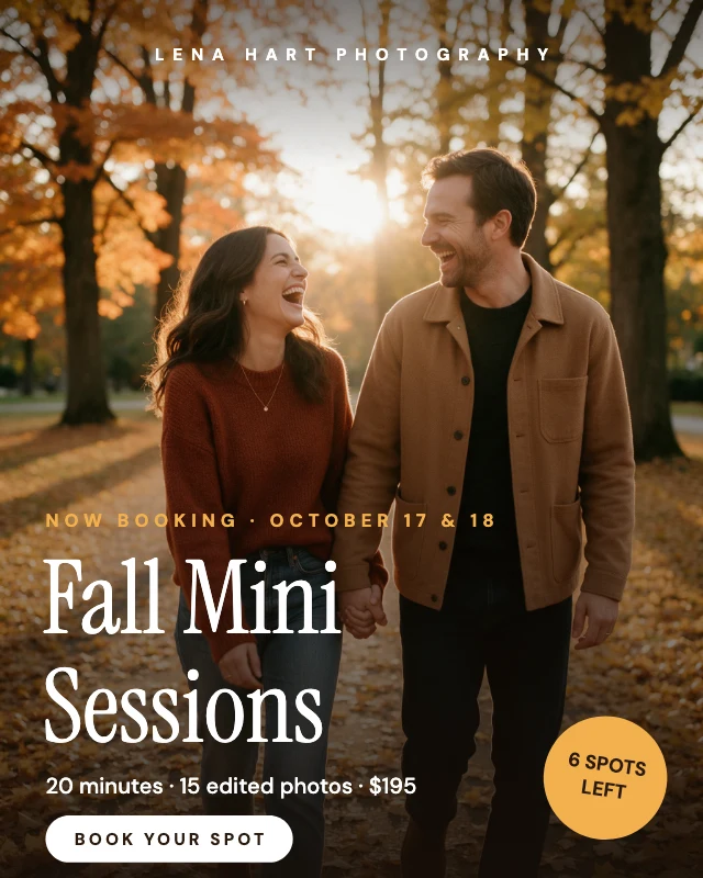 Fall mini sessions post template