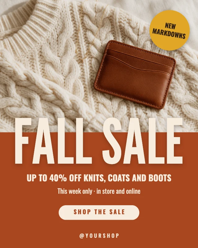 Fall sale post template