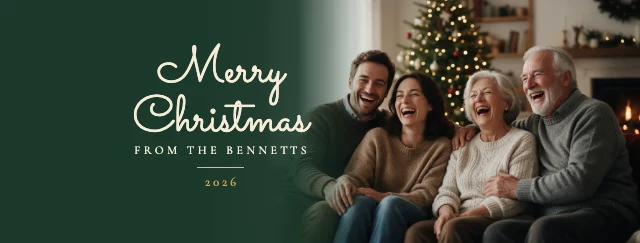 Family Christmas Facebook cover template