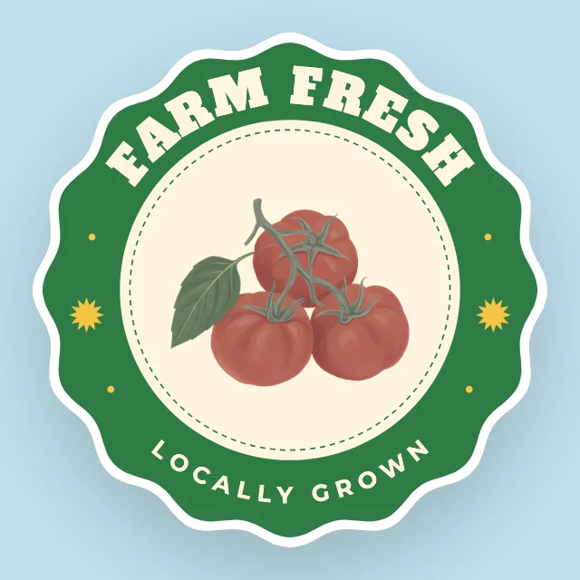 Farm fresh sticker template