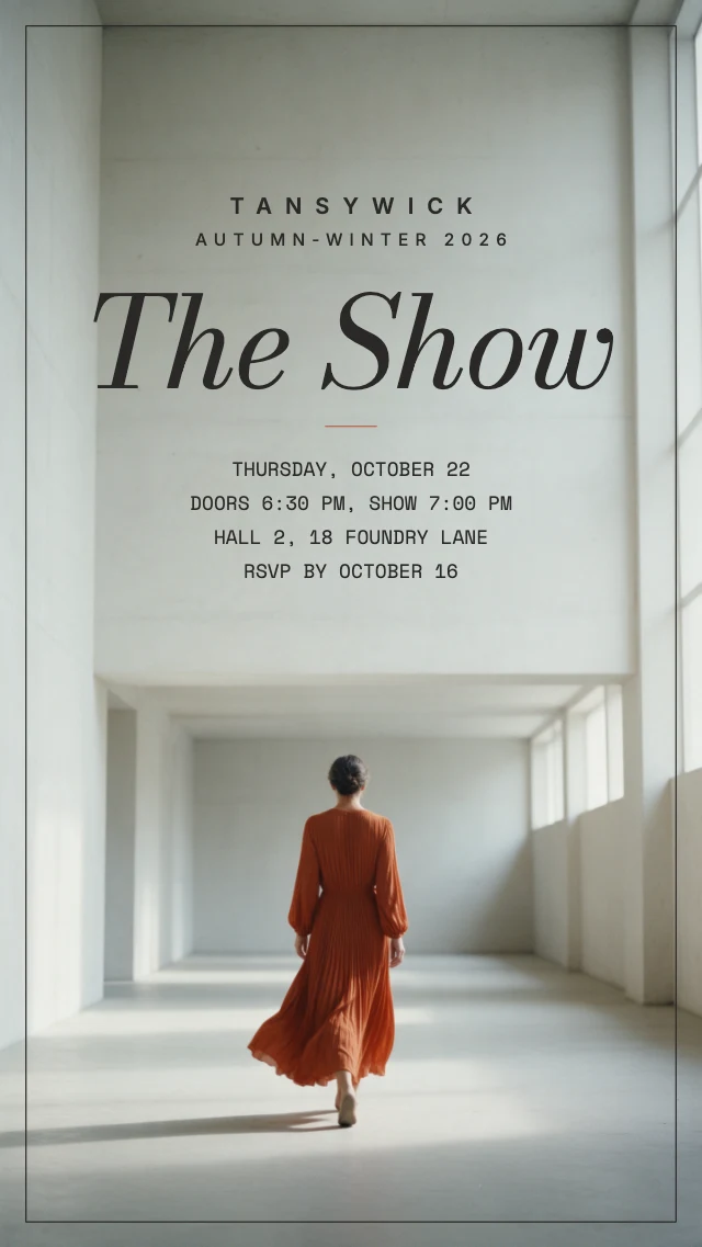 Fashion show invitation story template