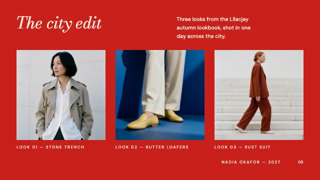 Fashion stylist portfolio template, page 5 of 8
