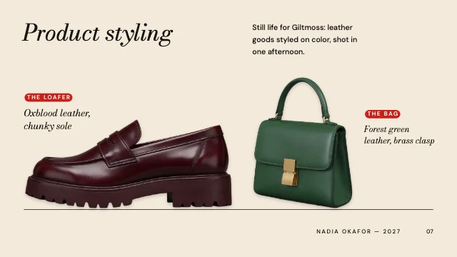 Fashion stylist portfolio template, page 7 of 8
