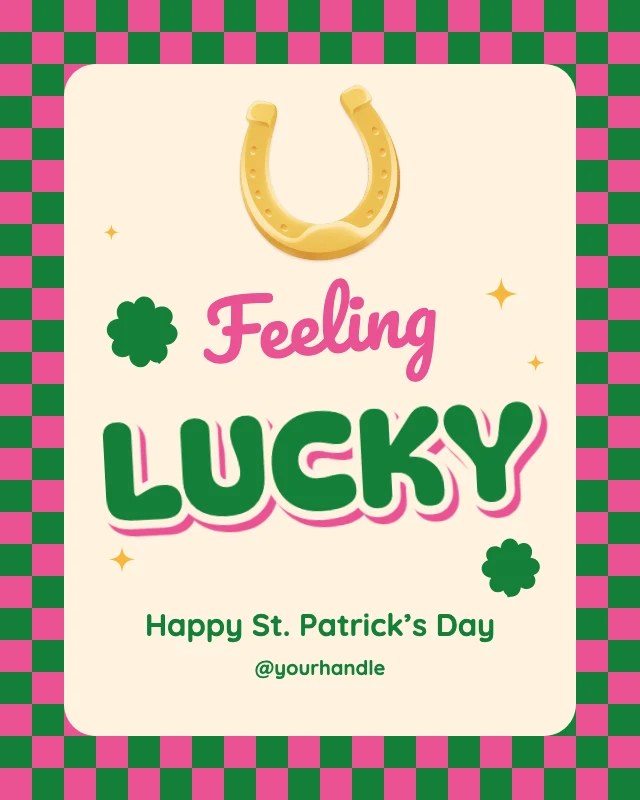 Feeling lucky Instagram post template