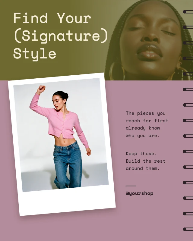 Find your signature style post template