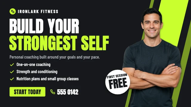 Fitness coaching X ad template