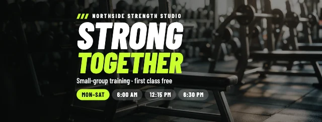 Fitness studio Facebook cover template