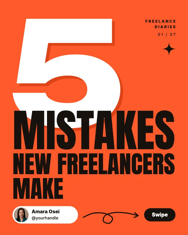 Five mistakes carousel cover template