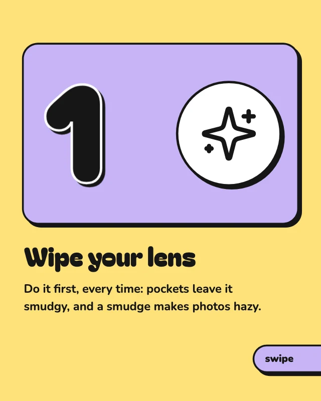 Phone photography tips carousel template, page 2 of 6