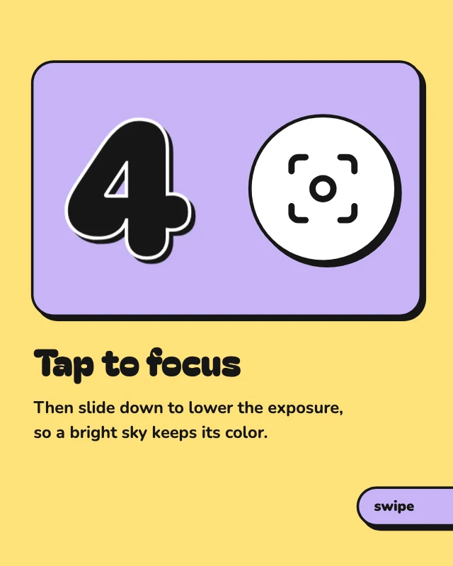 Phone photography tips carousel template, page 5 of 6