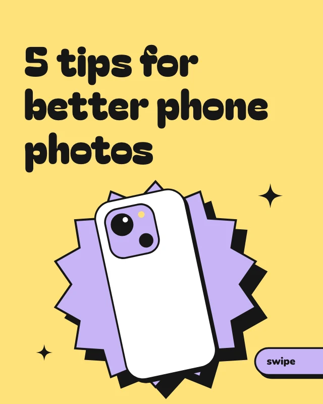 Phone photography tips carousel template