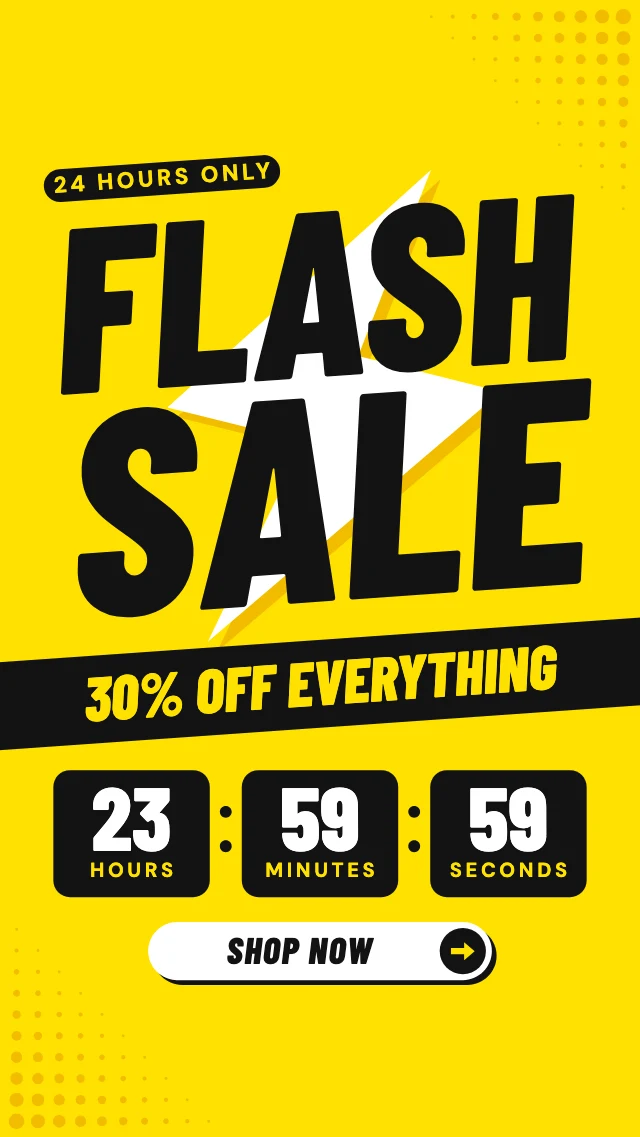 Flash sale countdown story template
