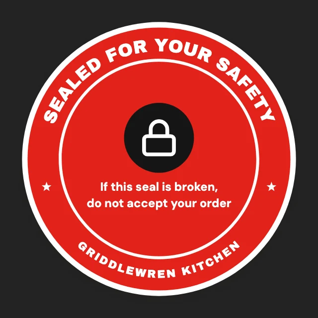 Food delivery seal sticker template
