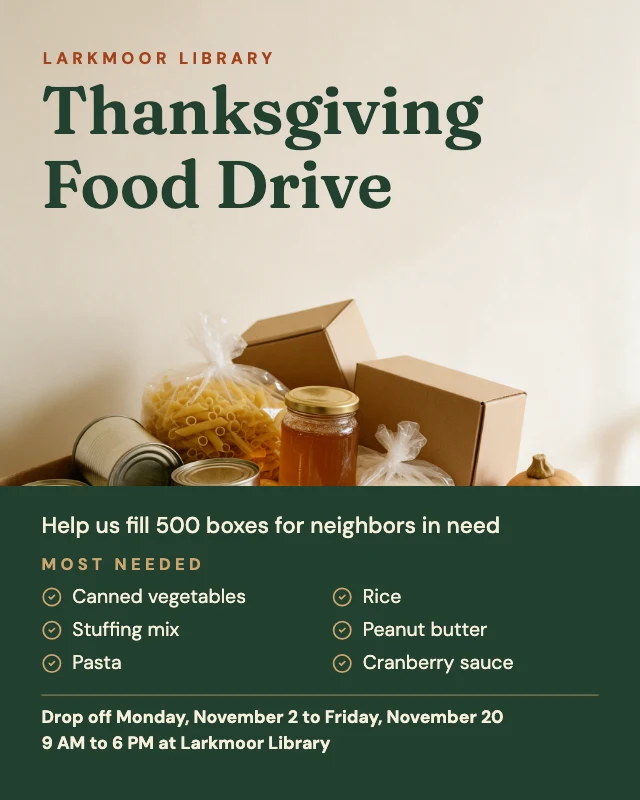 Food drive Instagram post template