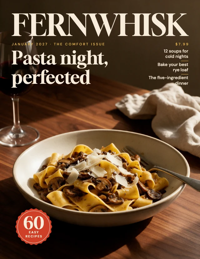 Food magazine cover template