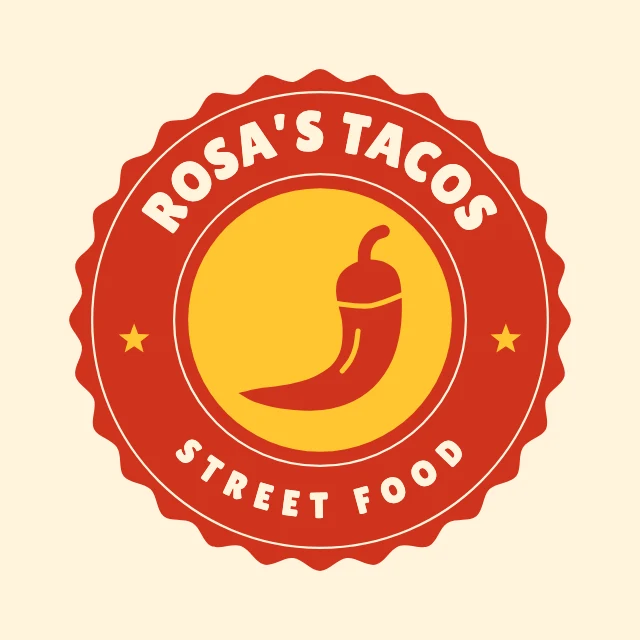 Food truck logo template