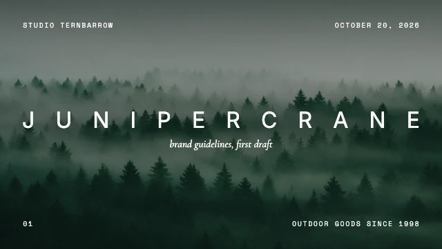 Forest photo title slide template