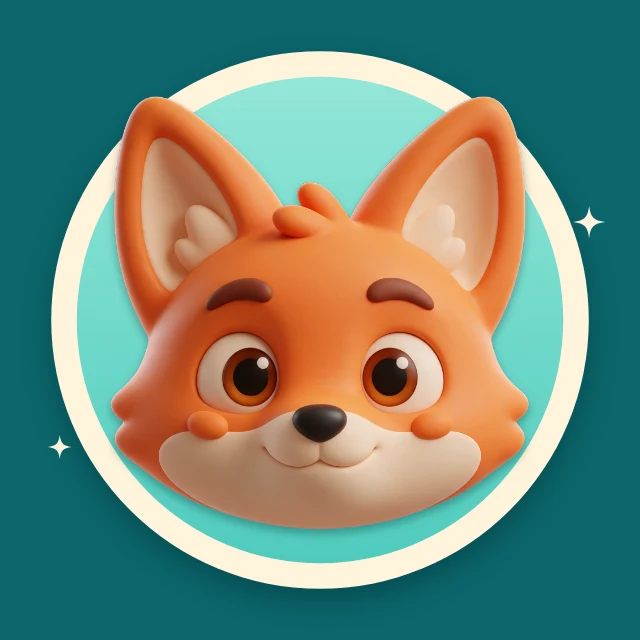 Fox mascot profile picture template