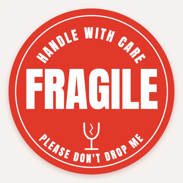 Fragile sticker template