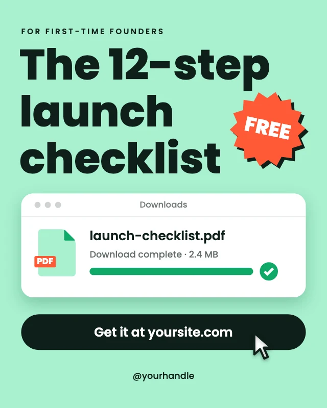 Free download checklist post template