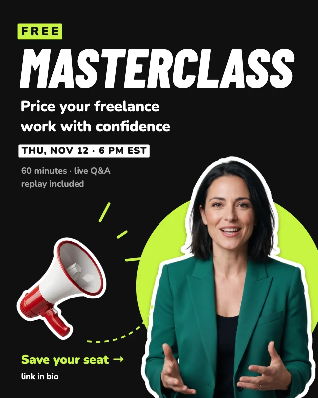 Free masterclass post template