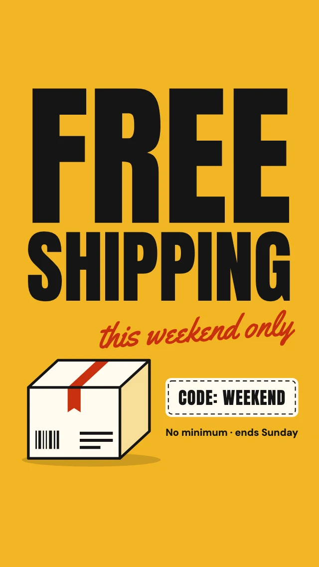 Free shipping weekend story template