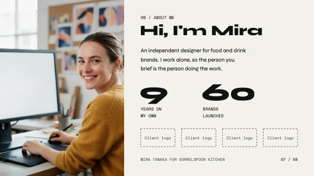 Freelance design proposal template, page 7 of 8