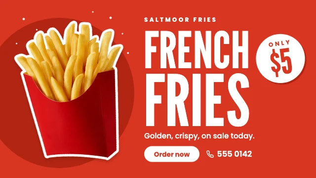 French fries deal X ad template