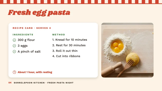 Cooking class presentation template, page 4 of 8