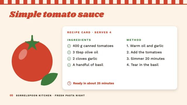 Cooking class presentation template, page 5 of 8