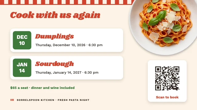 Cooking class presentation template, page 8 of 8