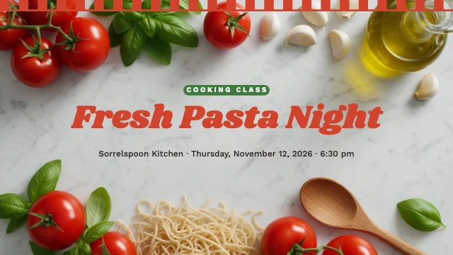 Cooking class presentation template