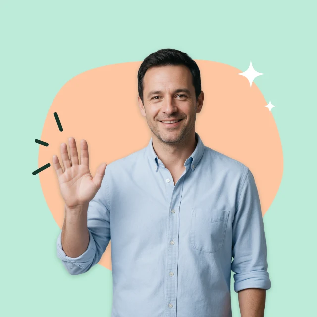Friendly wave profile picture template