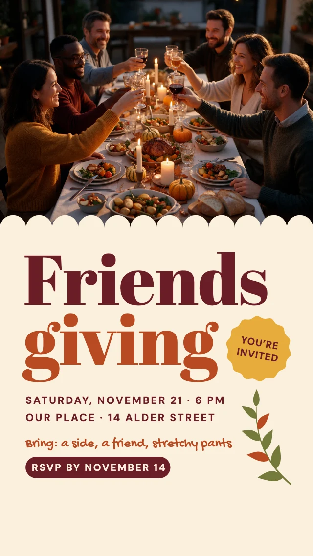 Friendsgiving Instagram story template