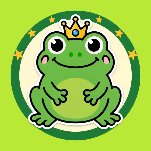 Frog king profile picture template