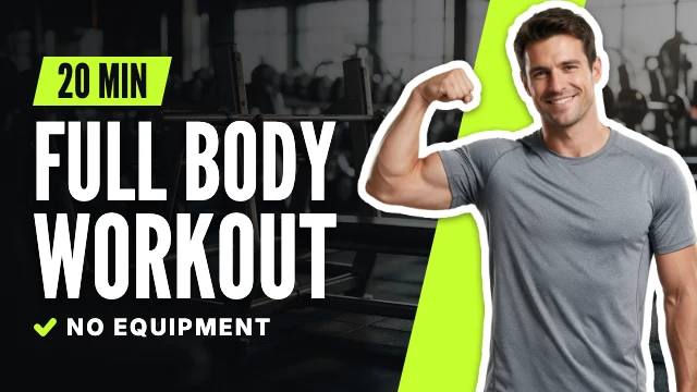 Full body workout YouTube thumbnail template