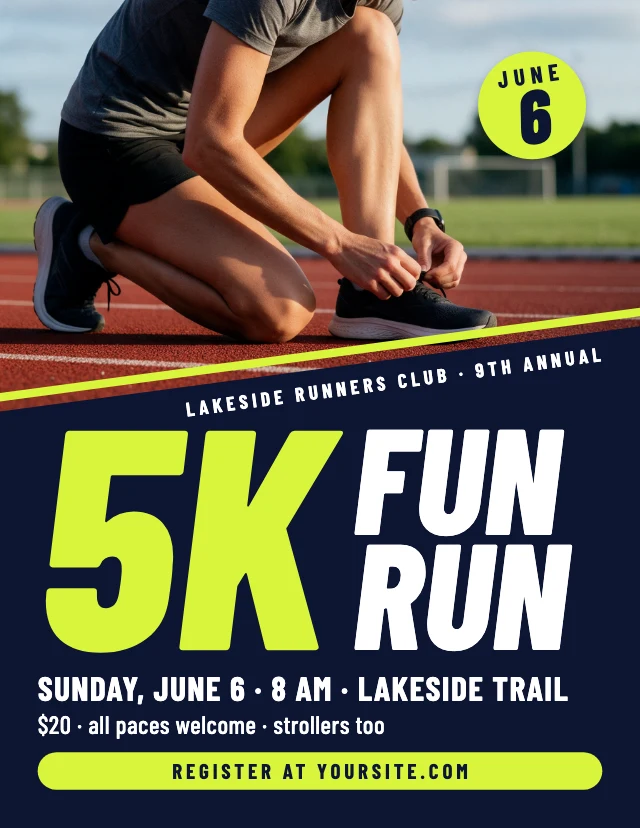 5K fun run flyer template