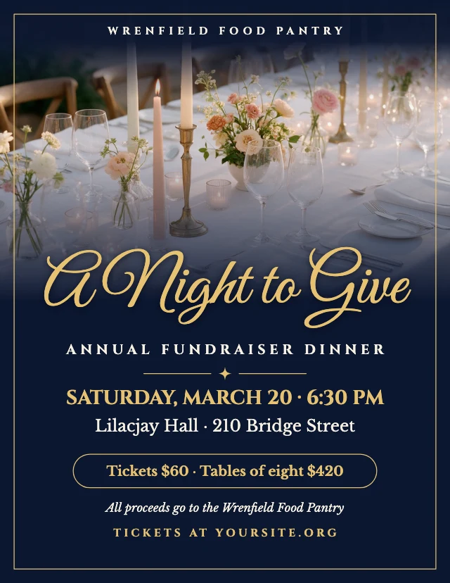 Fundraiser dinner flyer template