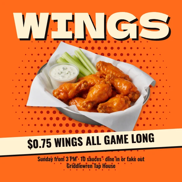 Game day wings special template