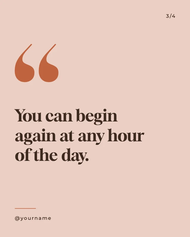 Quote carousel post template, page 3 of 4