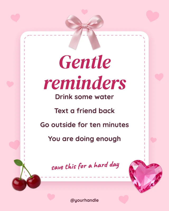 Gentle reminders post template