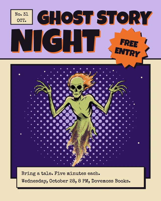 Ghost story night post template