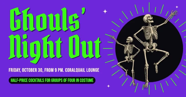 Ghouls' night out event cover template