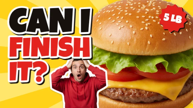 Giant burger challenge YouTube thumbnail template