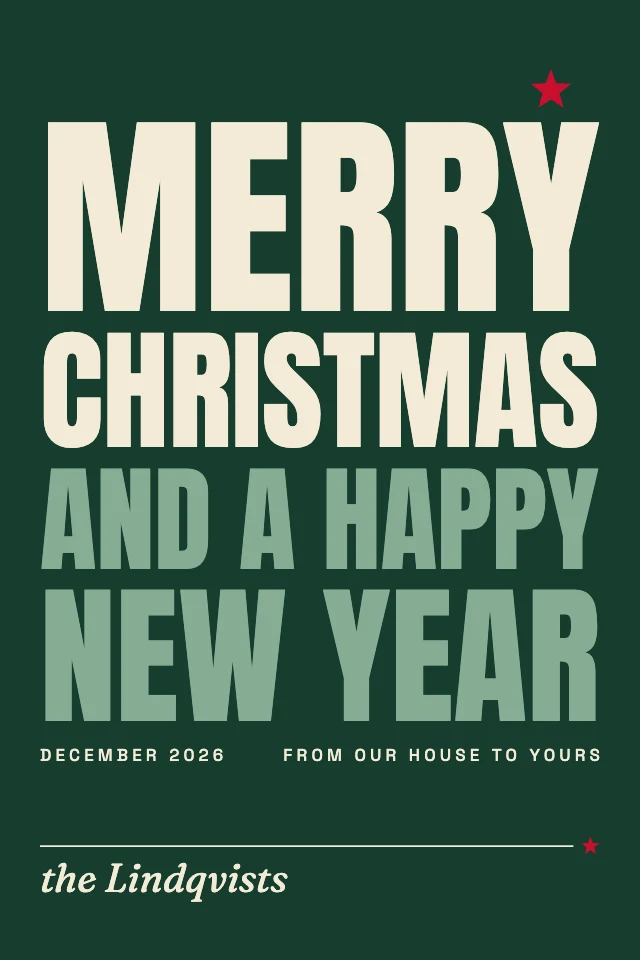Merry Christmas typography poster template