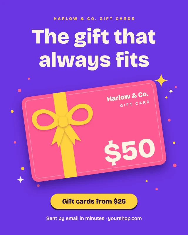 Gift card post template