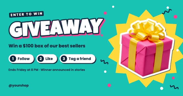 Giveaway Facebook post template