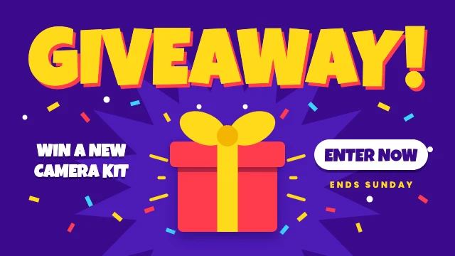 Giveaway YouTube thumbnail template