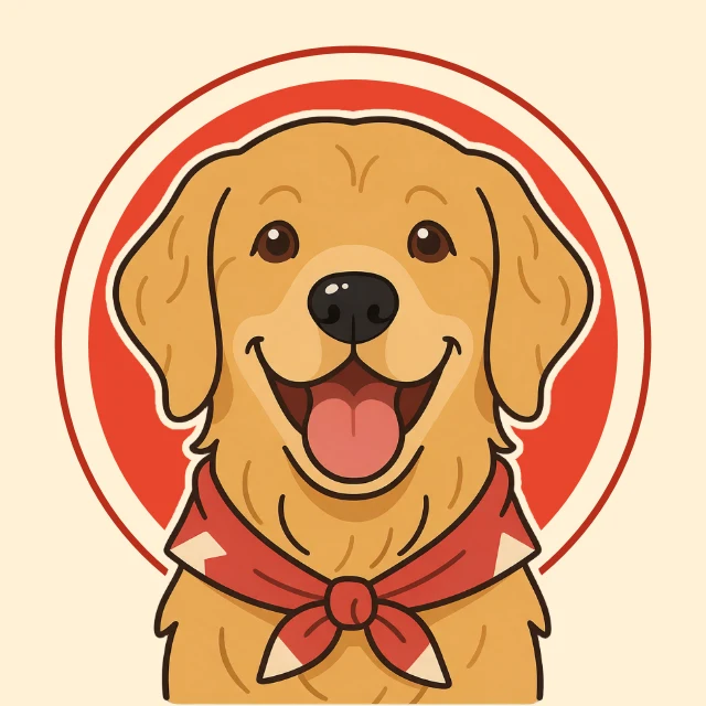 Golden retriever profile picture template